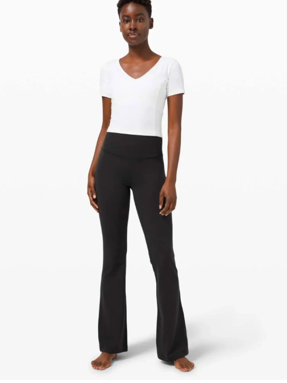 Lululemon Groove Pant Flare Leggings Super High-Rise Nulu Black Yoga Size 2